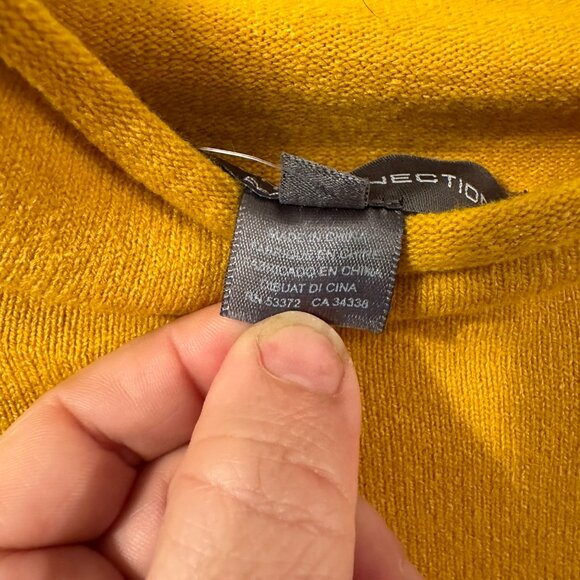 Women's French Connection Mustard Yellow Roll Neck Jumper/Sweater. Size M. NWT. - Picture 5 of 8